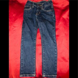 Slim, denim jeans with elastic waist